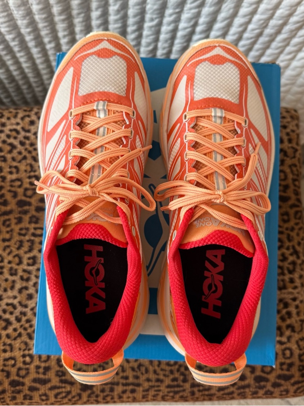 HOKA Mafate Speed 2 Trail Running Shoes | Ember/Pale Tangerine | Size 9.5W - Picture 2 of 7